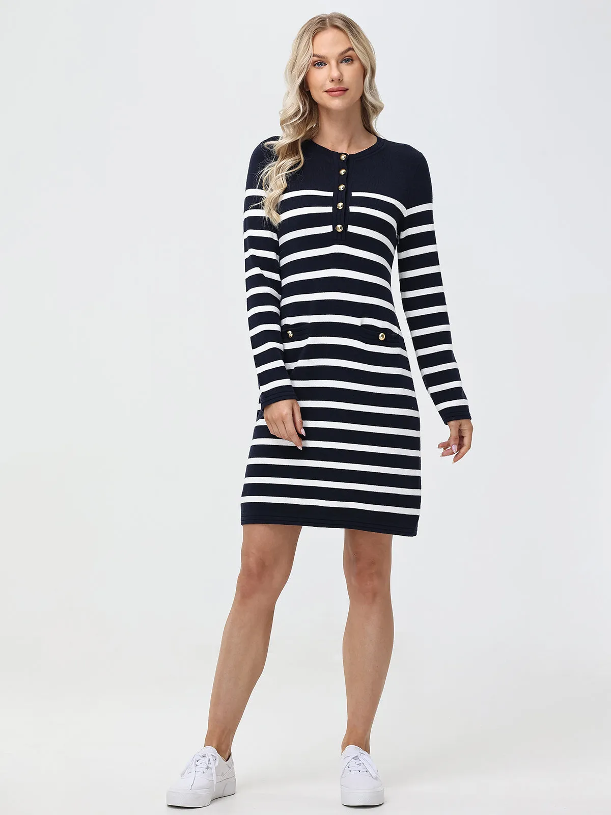Stripe Button Up Sweater Dress sold by 89th & Madison