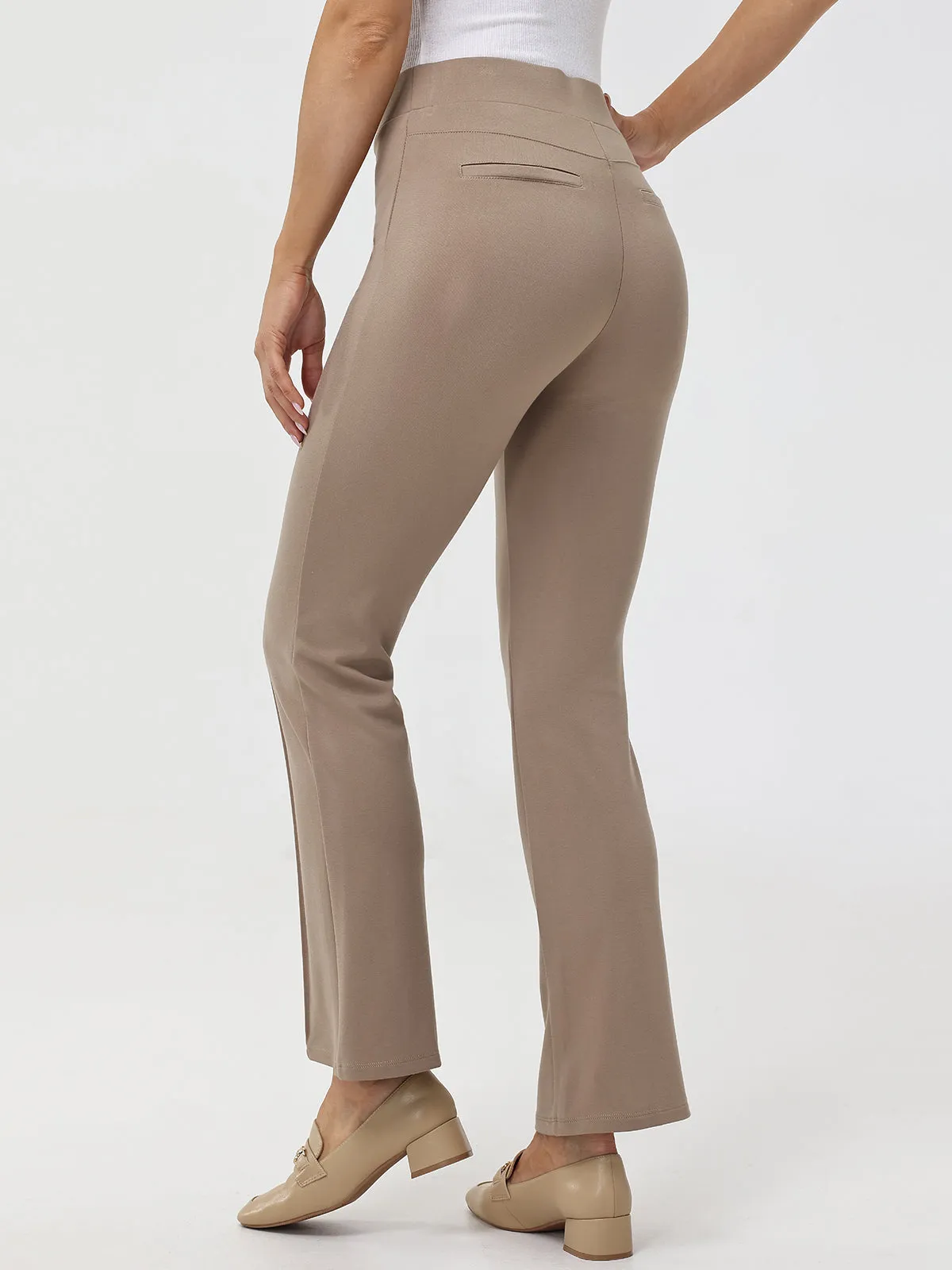 Pintuck Flare Leg Ponte Pants sold by 89th & Madison product image thumbnail 4