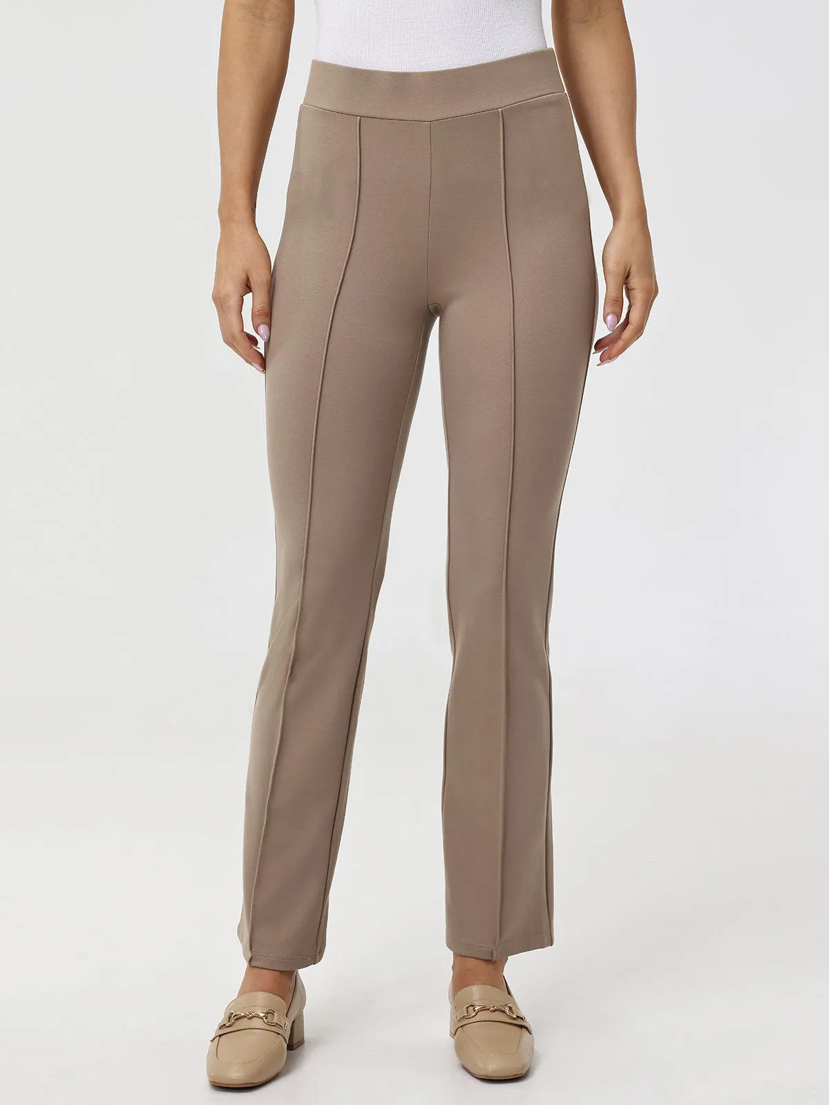 Pintuck Flare Leg Ponte Pants sold by 89th & Madison