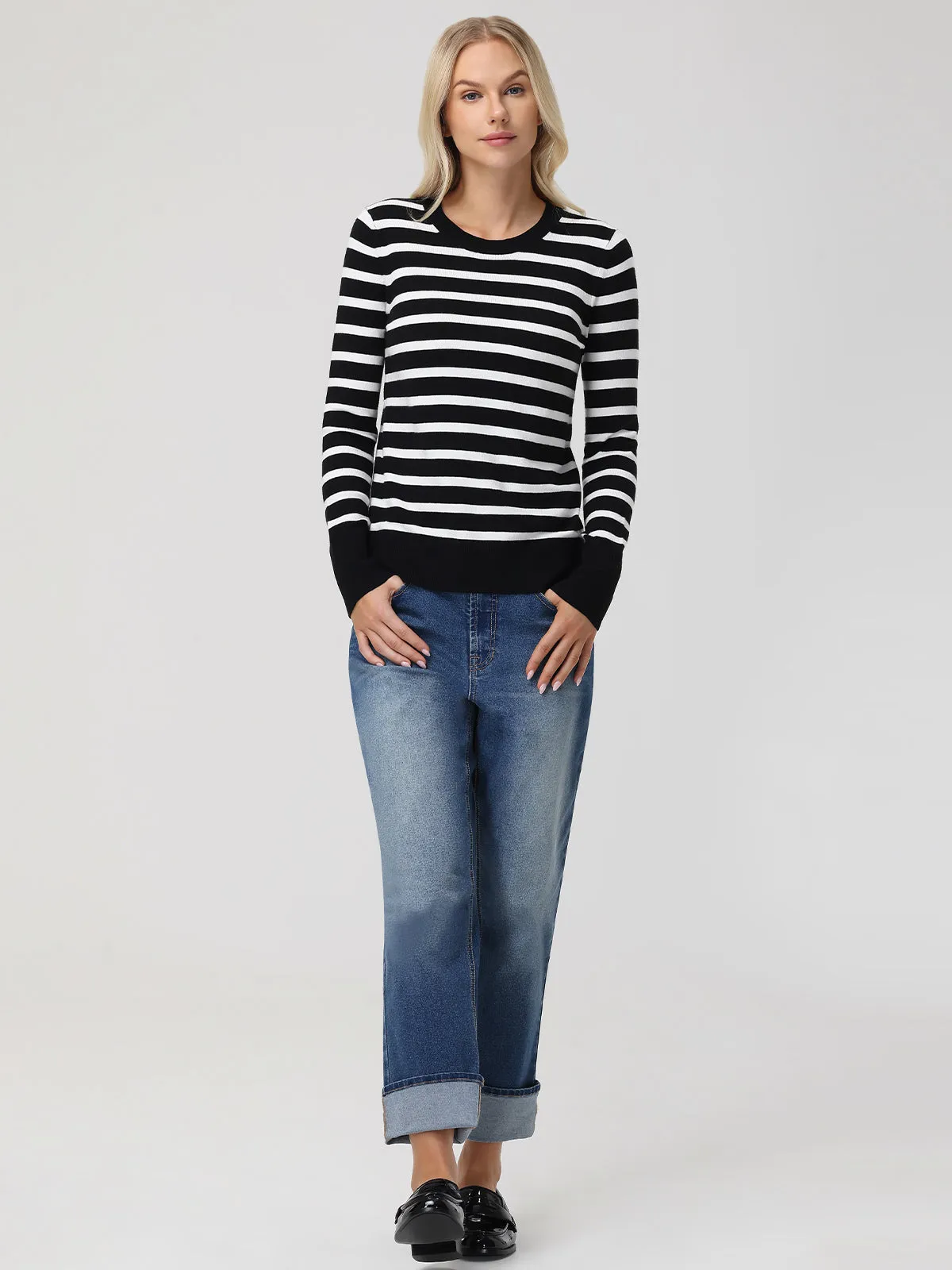 Stripe Crewneck Long Sleeve Pullover sold by 89th & Madison product image thumbnail 5
