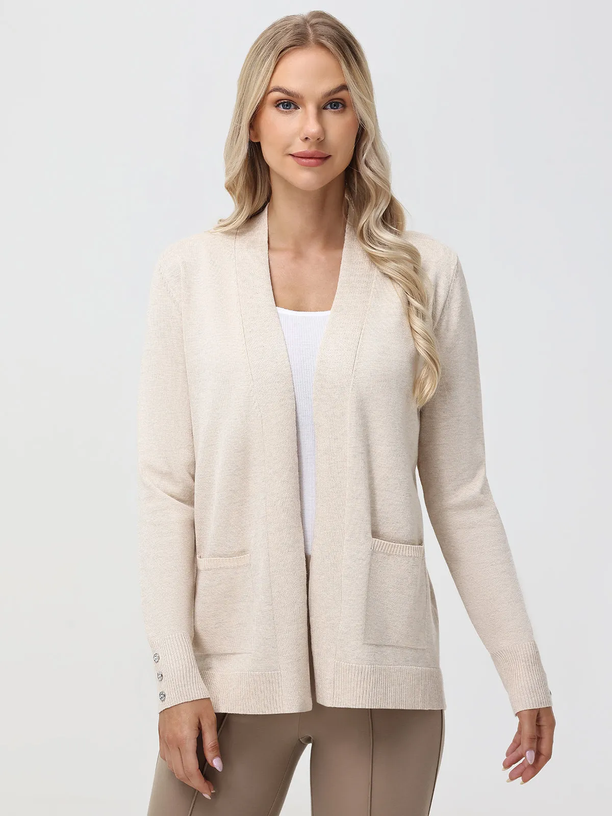 Rib Back Open Cardigan sold by 89th & Madison
