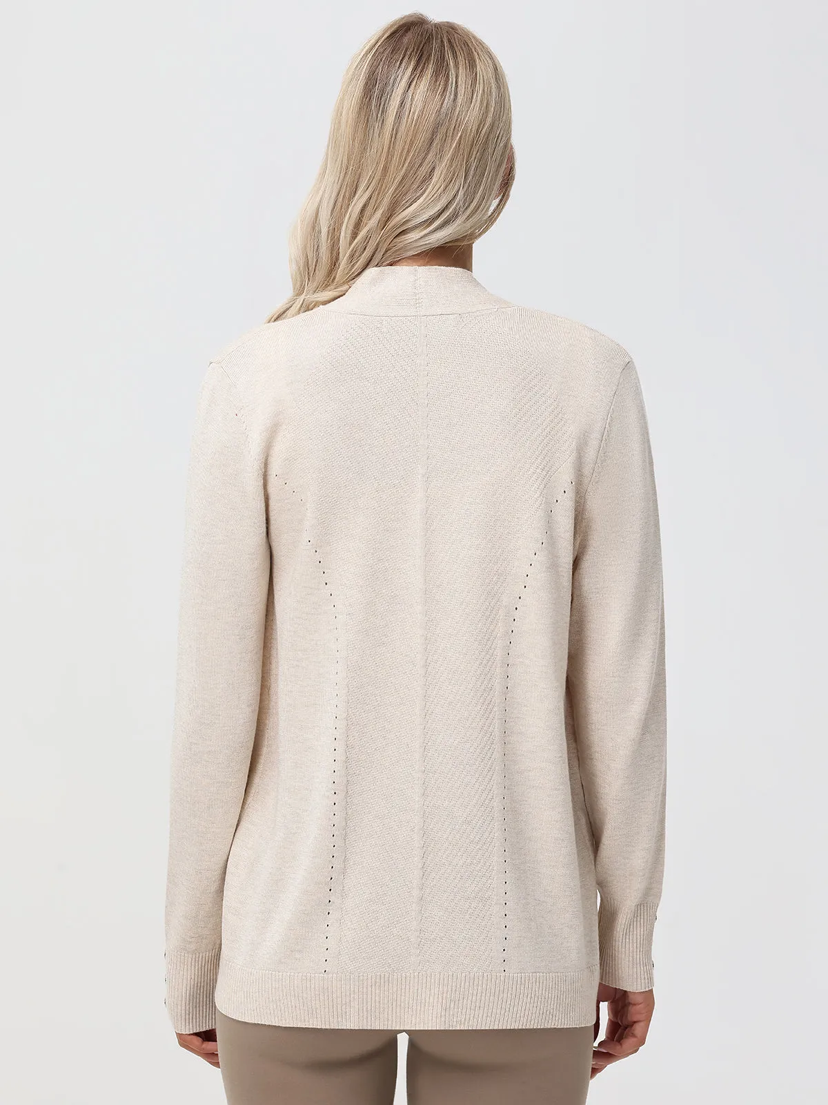 Rib Back Open Cardigan sold by 89th & Madison product image thumbnail 2