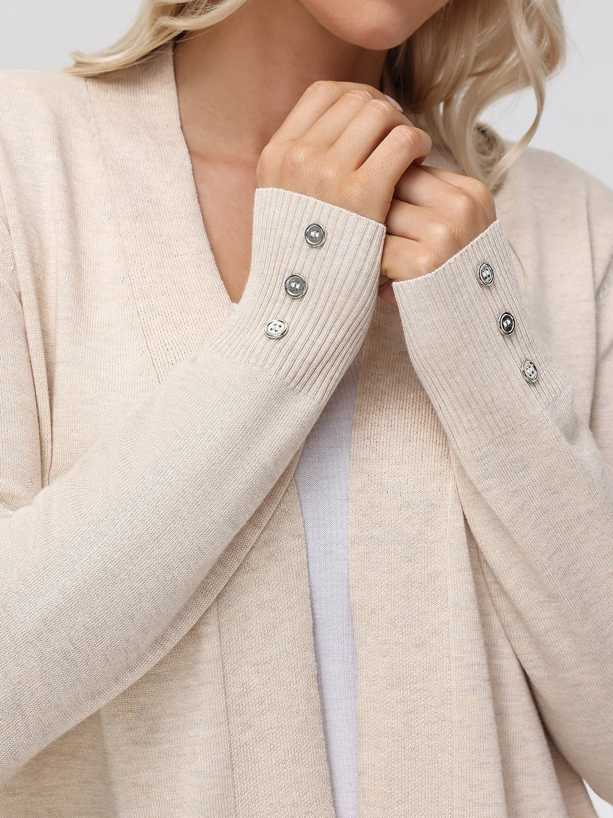 Rib Back Open Cardigan sold by 89th & Madison product image thumbnail 4