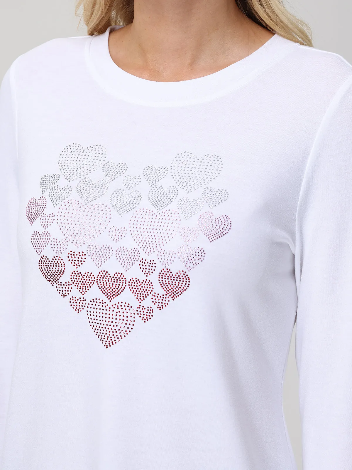 Ombre Hearts Rhinestone Tee sold by 89th & Madison product image thumbnail 4
