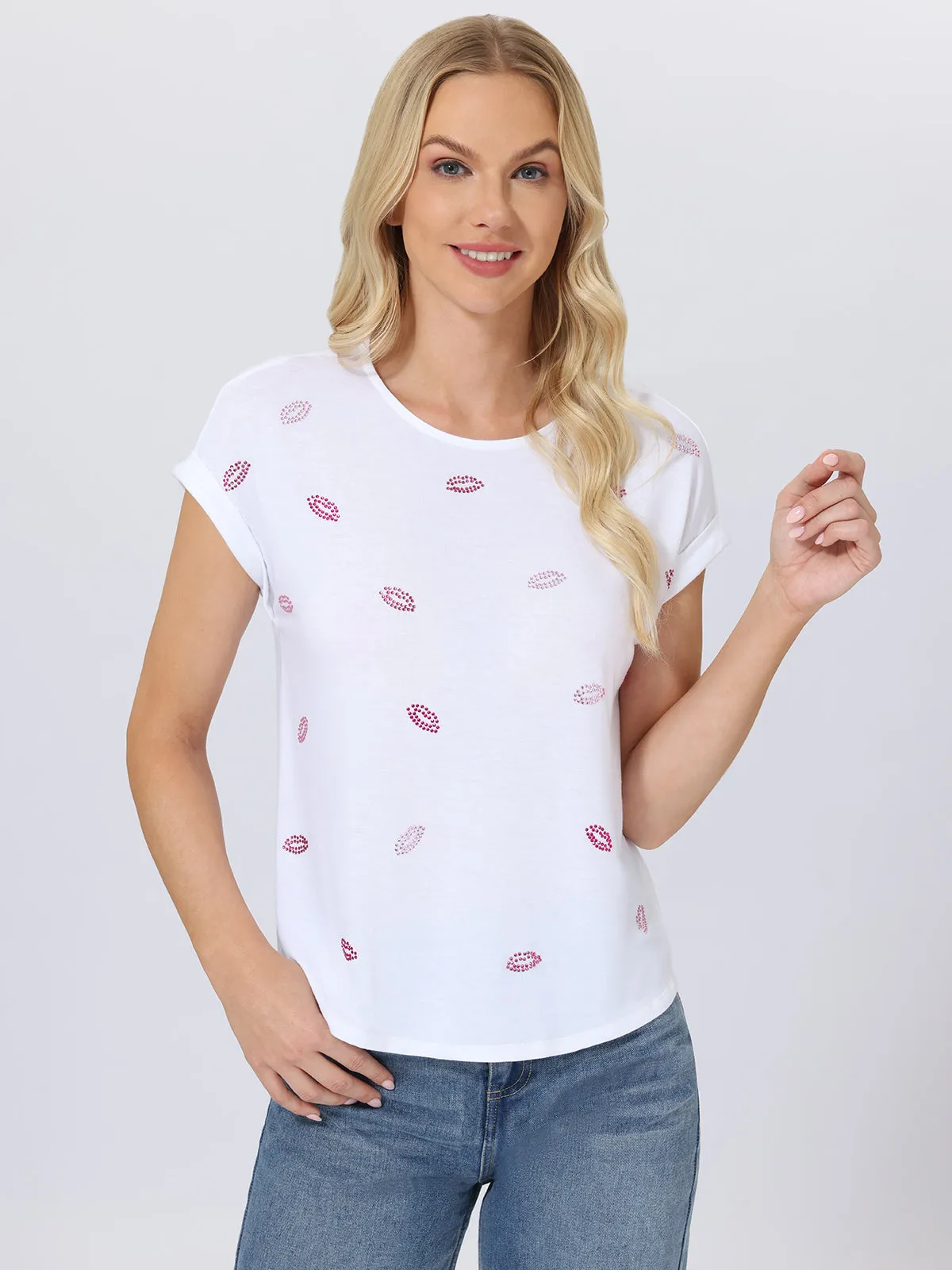 Lips Rhinestone Tee sold by 89th & Madison