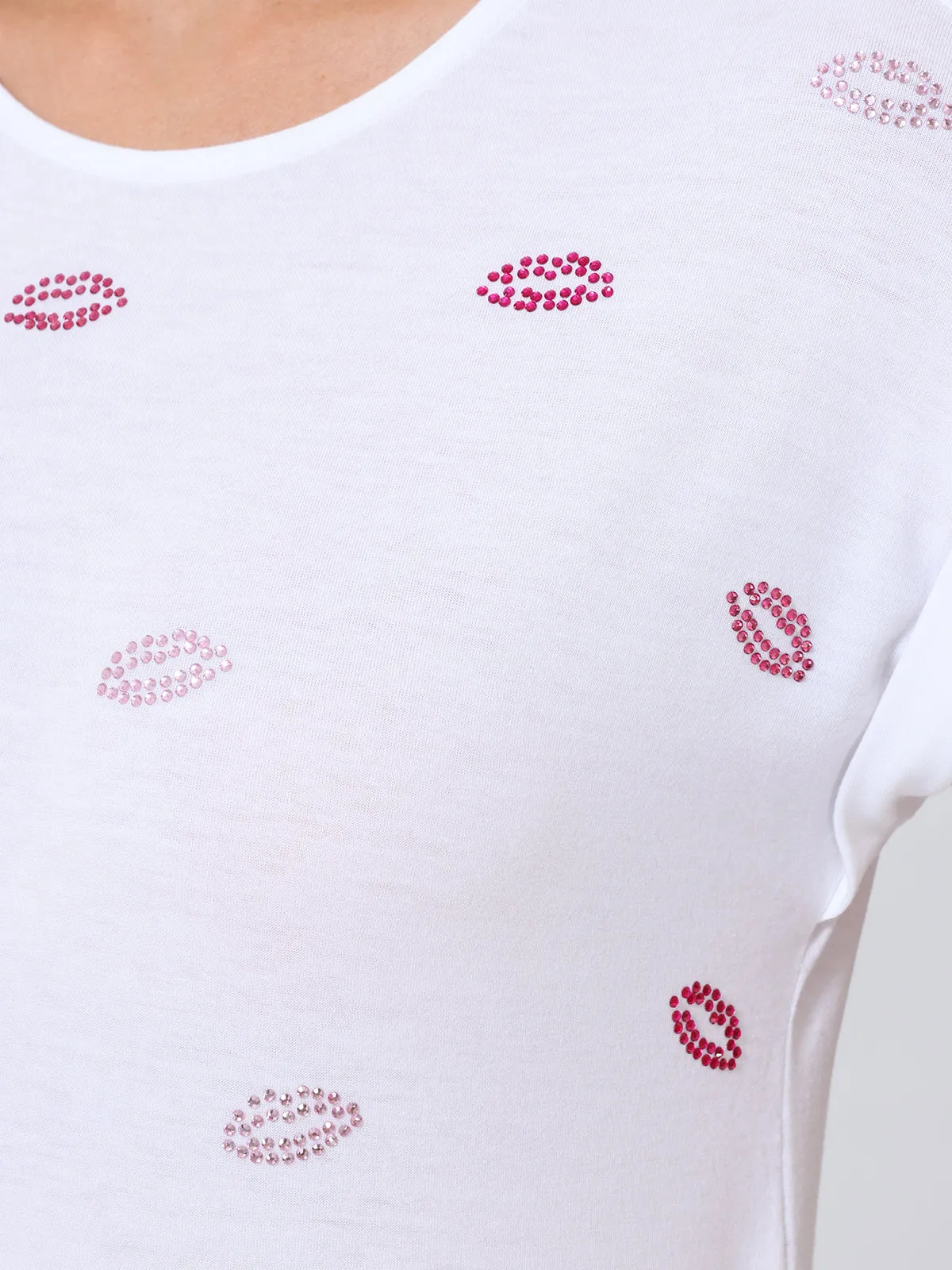 Lips Rhinestone Tee sold by 89th & Madison product image thumbnail 4