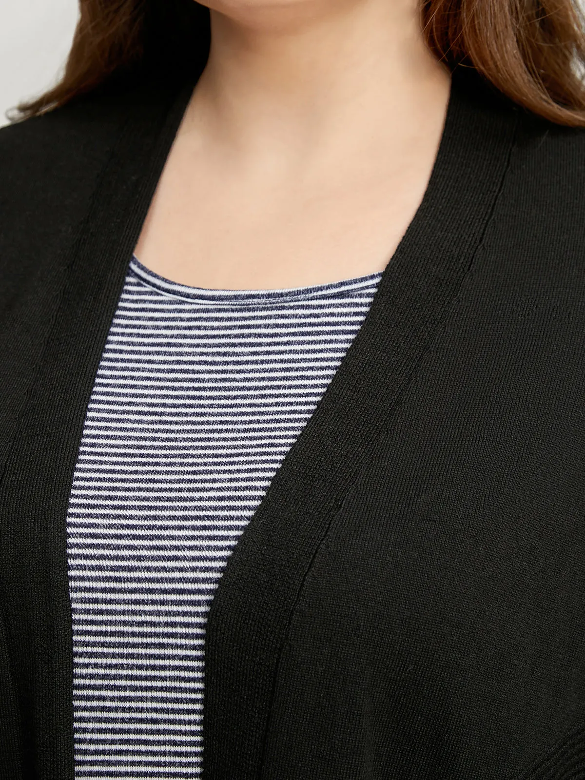 Plus Directional Rib Open Cardigan sold by 89th & Madison product image thumbnail 4