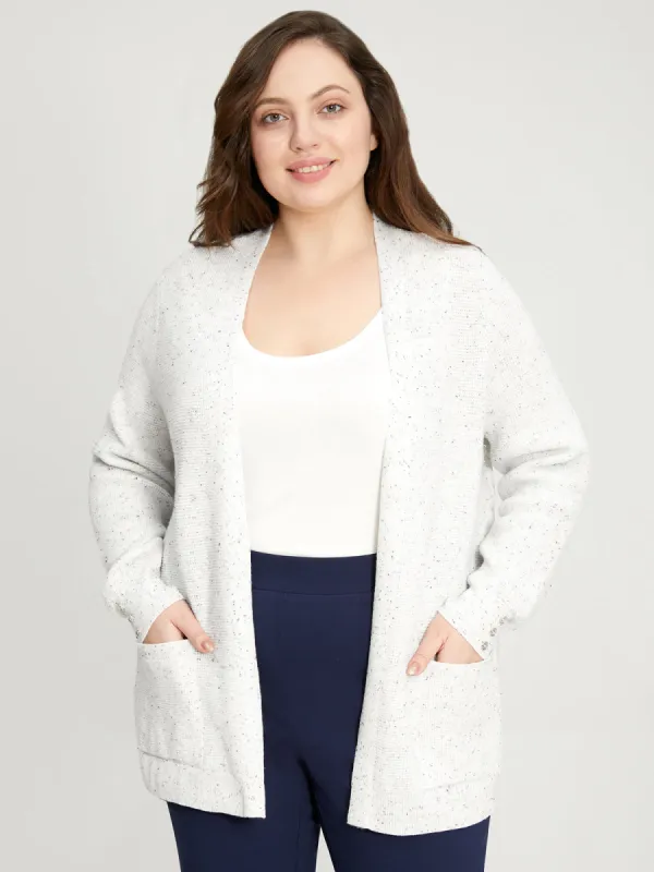 Plus Waffle Stitch Fleck Cardigan sold by 89th & Madison