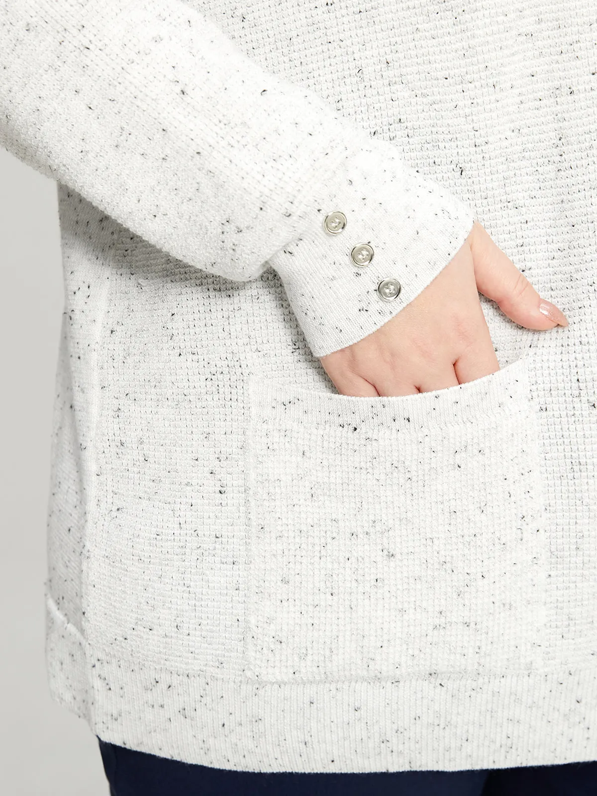 Plus Waffle Stitch Fleck Cardigan sold by 89th & Madison product image thumbnail 4