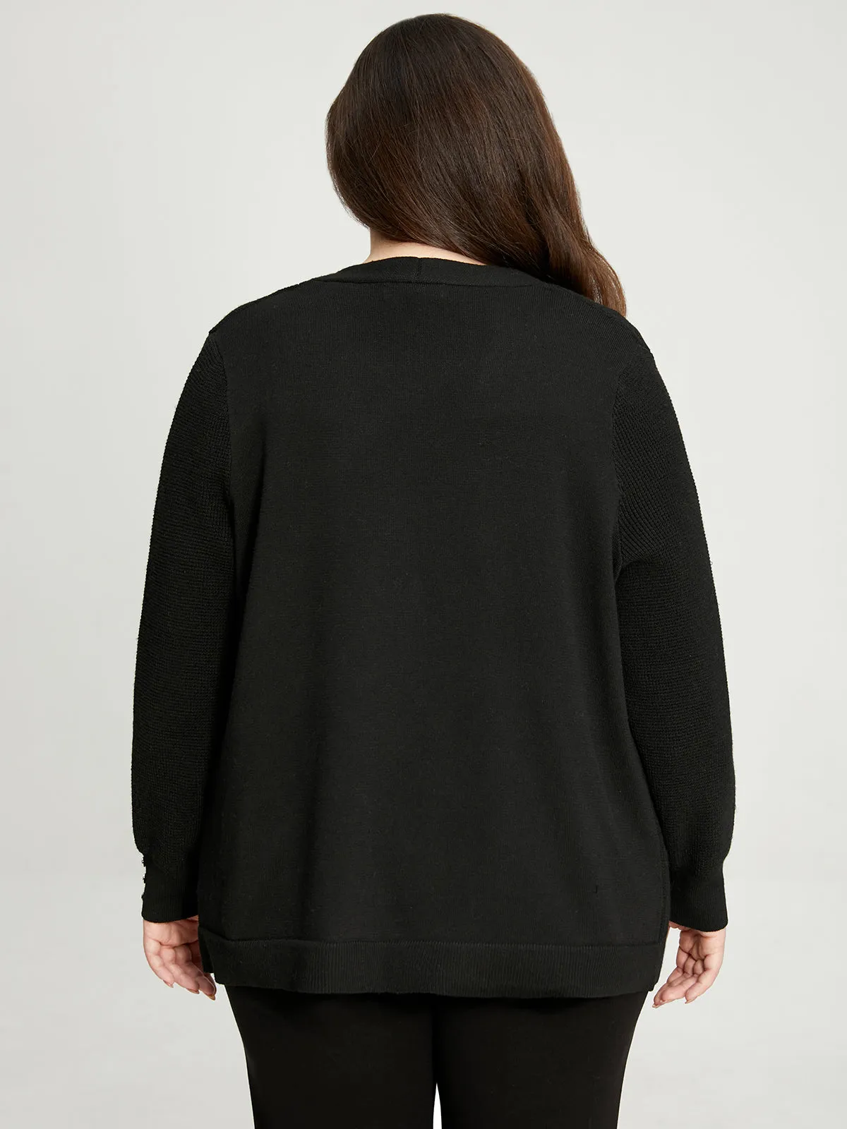 Plus Waffle Stitch Cardigan sold by 89th & Madison product image thumbnail 2