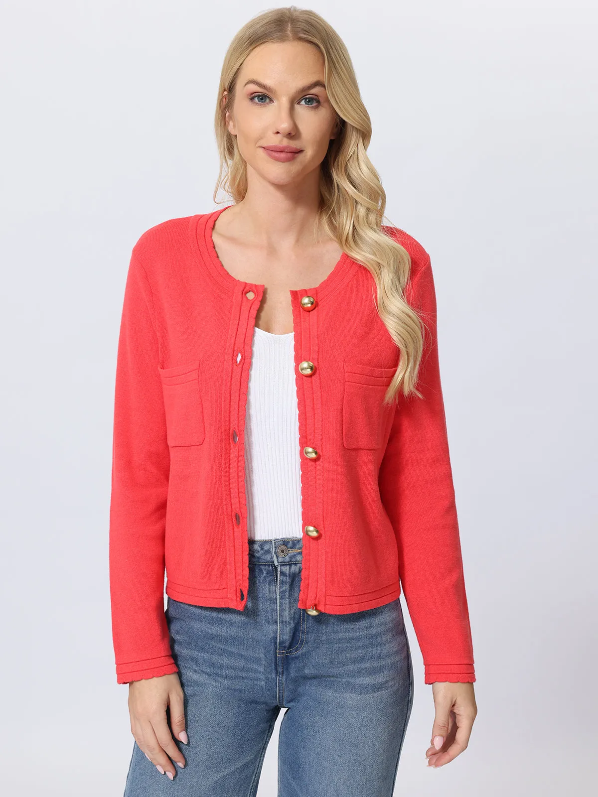 Button Front Cardigan sold by 89th & Madison product image thumbnail 2