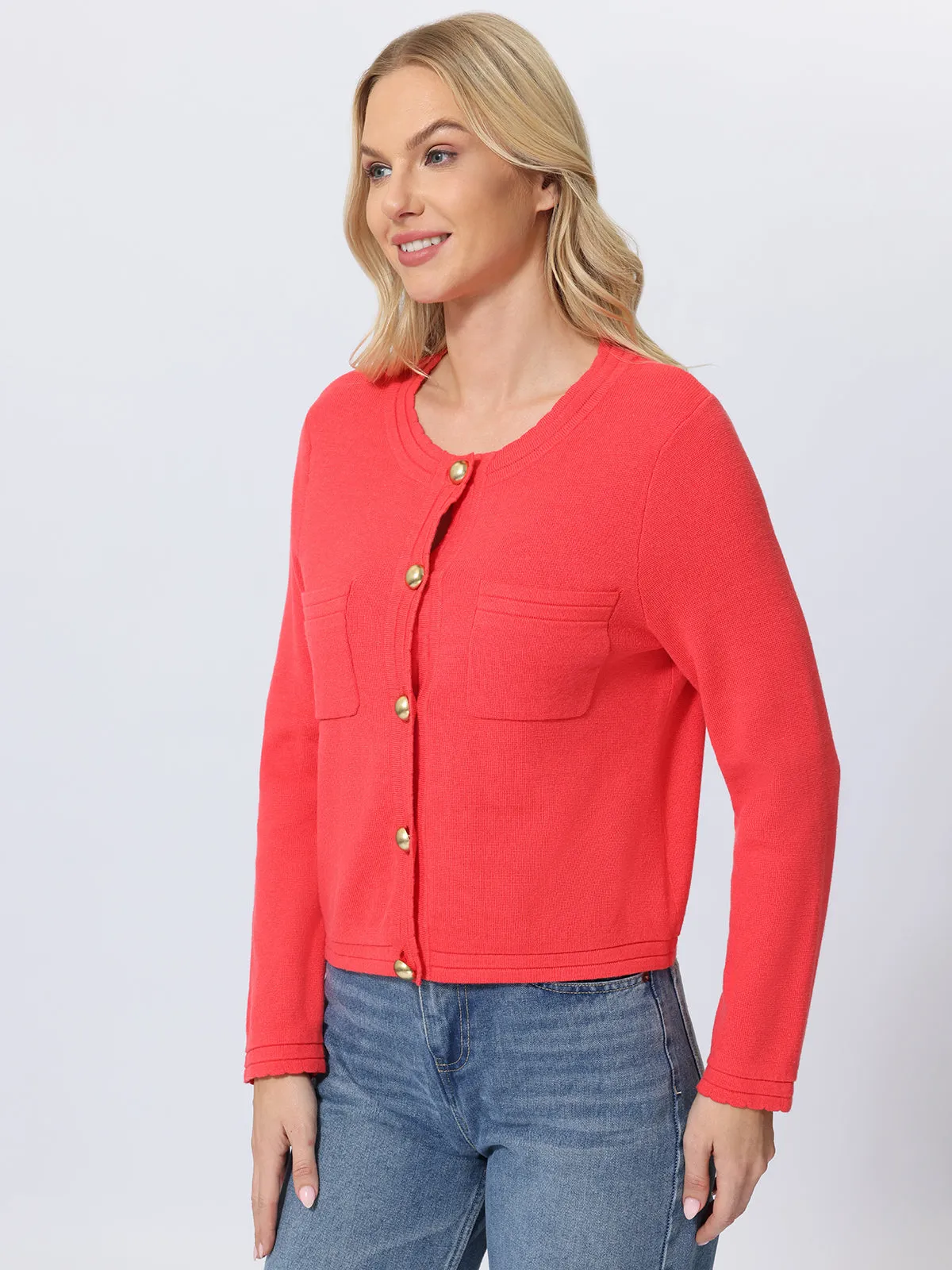 Button Front Cardigan sold by 89th & Madison product image thumbnail 4