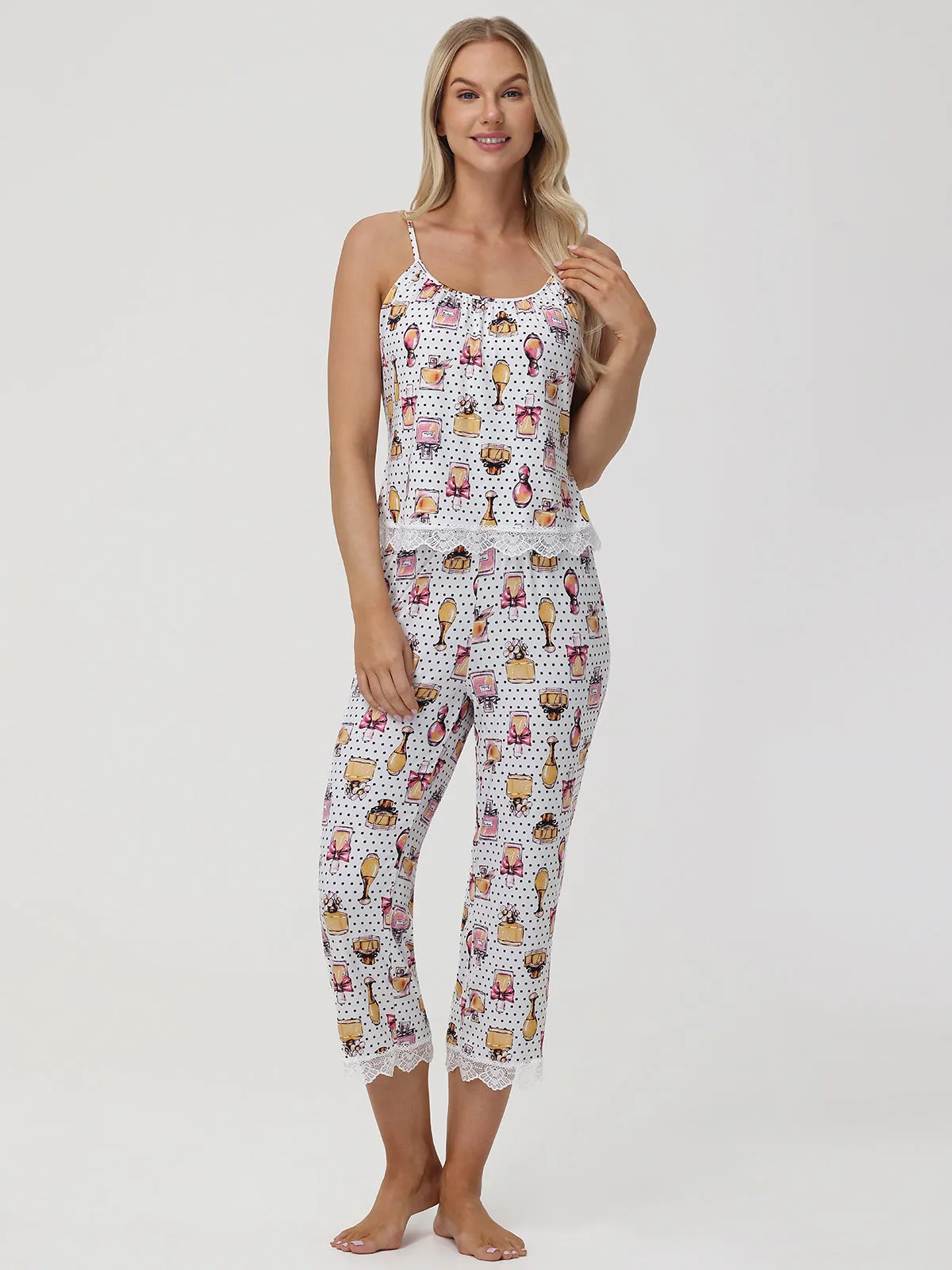 Print Cami Pajama Set sold by 89th & Madison
