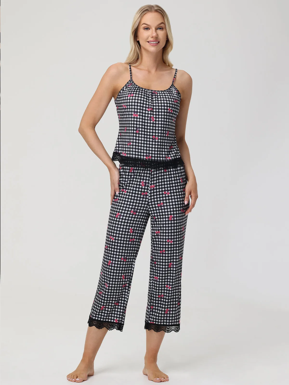 Lace Plaid Pajama Set sold by 89th & Madison product image thumbnail 3