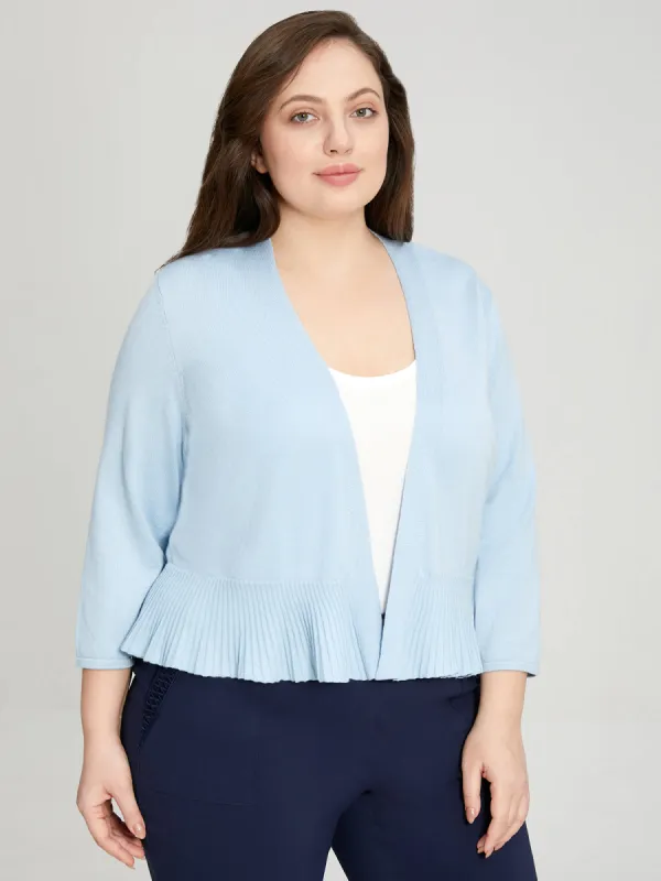 Plus Peplum Open Front Cardigan sold by 89th & Madison