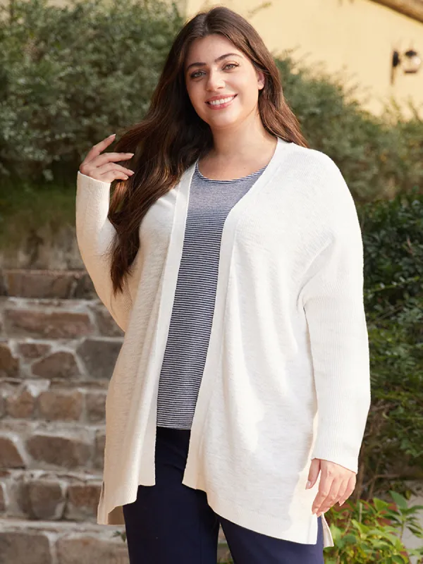 Plus Open Front Long Cardigan sold by 89th & Madison