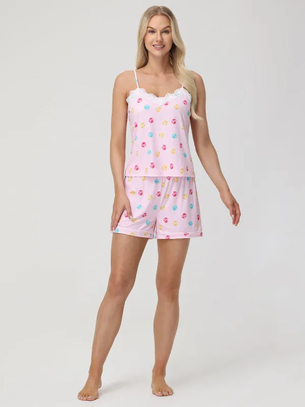 Lollipop Print Cami Short Pajama Set sold by 89th & Madison