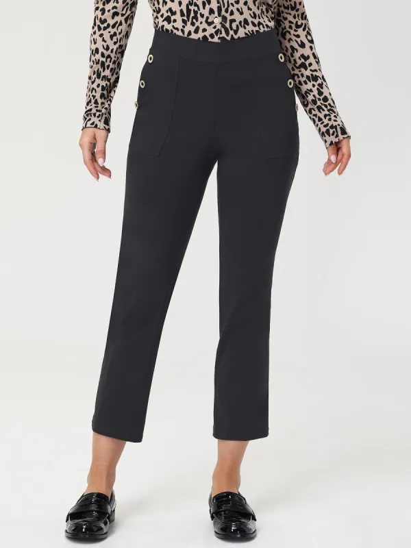 Millennium Pull On Flare Leg Little Black Pants sold by 89th & Madison