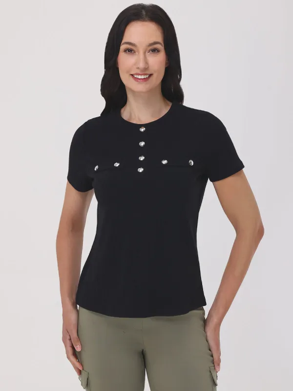 Crewneck Rib Top sold by 89th & Madison