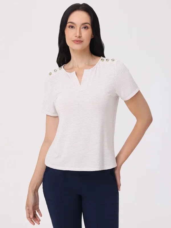 Shoulder Button Top sold by 89th & Madison