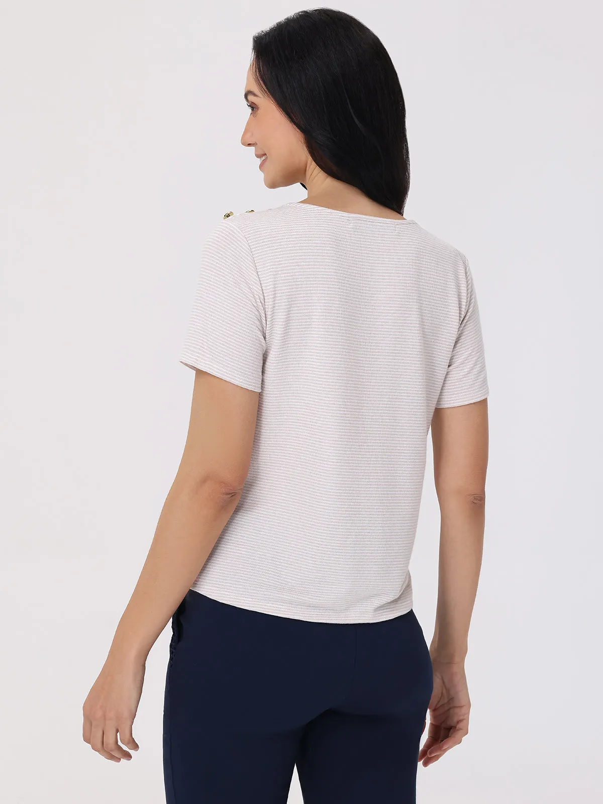 Shoulder Button Top sold by 89th & Madison product image thumbnail 2