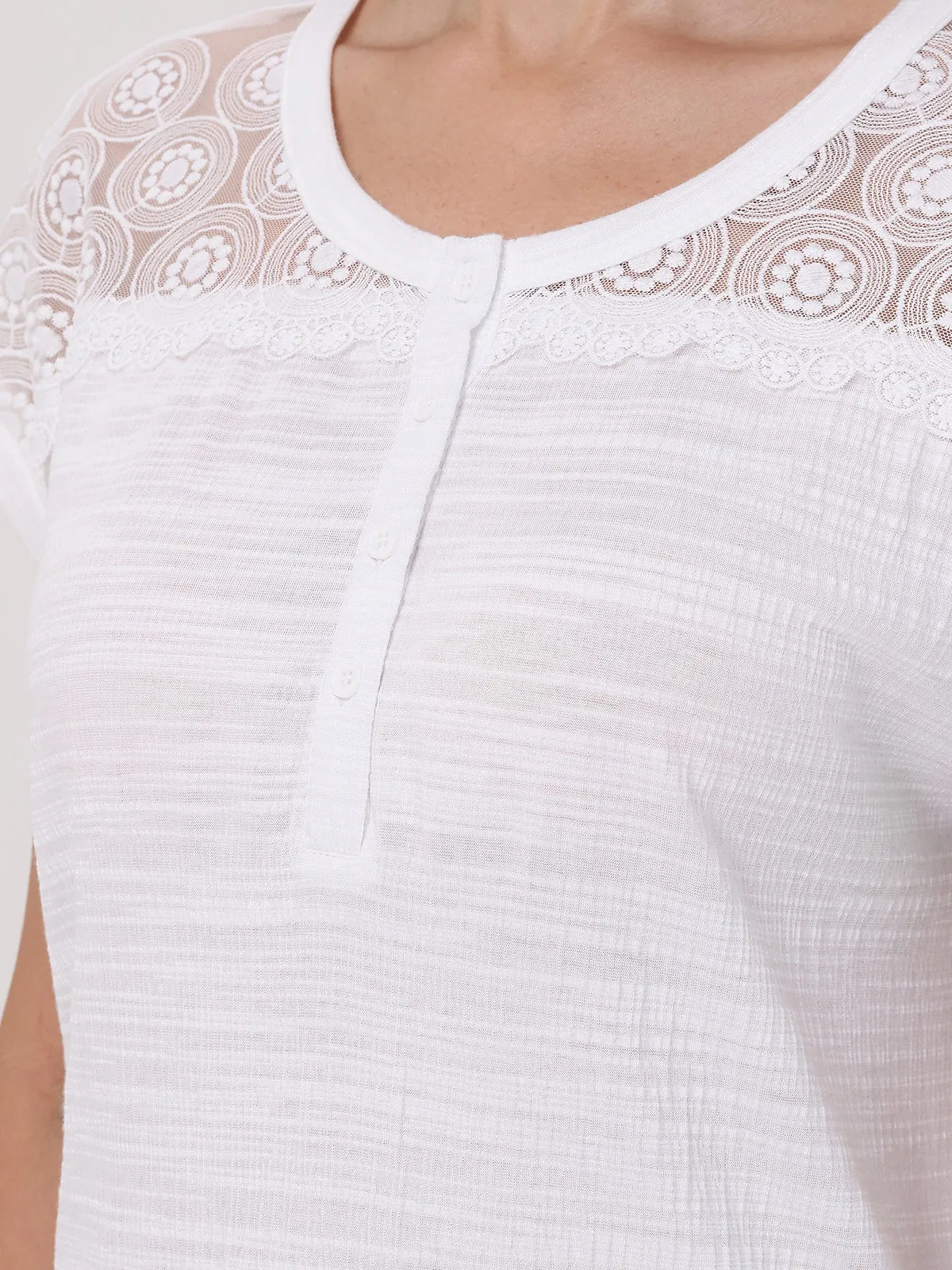 Lace Inset Dolman Sleeve Top sold by 89th & Madison product image thumbnail 4