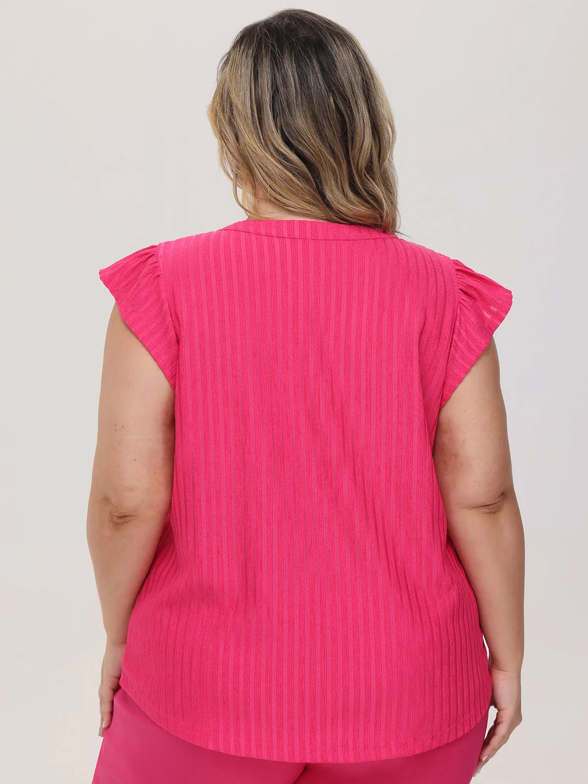 Plus Flutter Sleeve Knit Top sold by 89th & Madison product image thumbnail 2