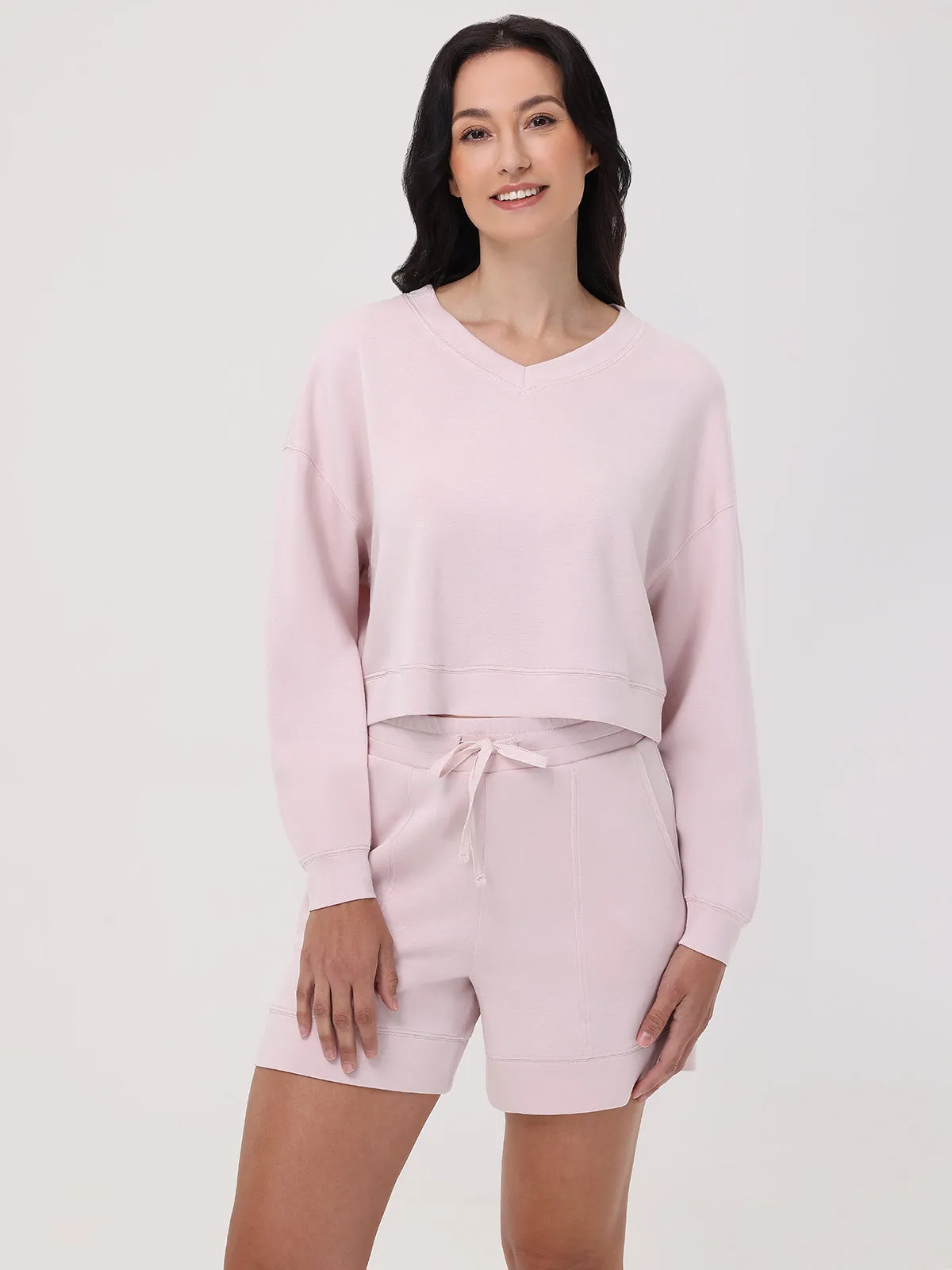V-Neck Crop Sweatshirt sold by 89th & Madison