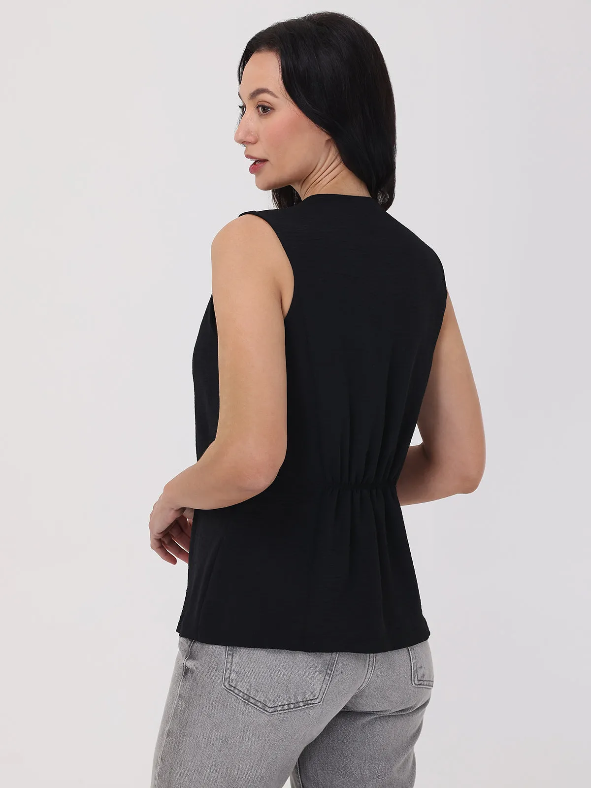 Sleeveless Button Front Vest sold by 89th & Madison product image thumbnail 2
