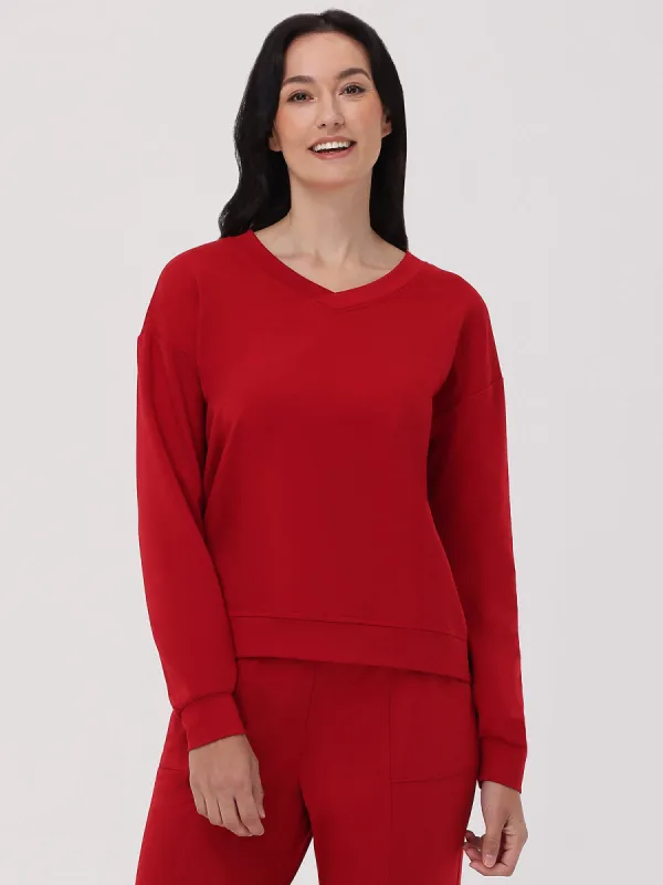 French Terry V-Neck Sweatshirt sold by 89th & Madison