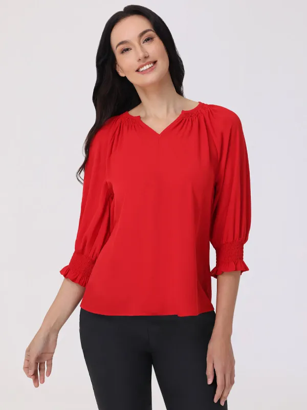 Smocked Cuff Blouse sold by 89th & Madison