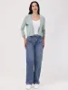 Mixed Pointelle Crop Cardigan sold by 89th & Madison