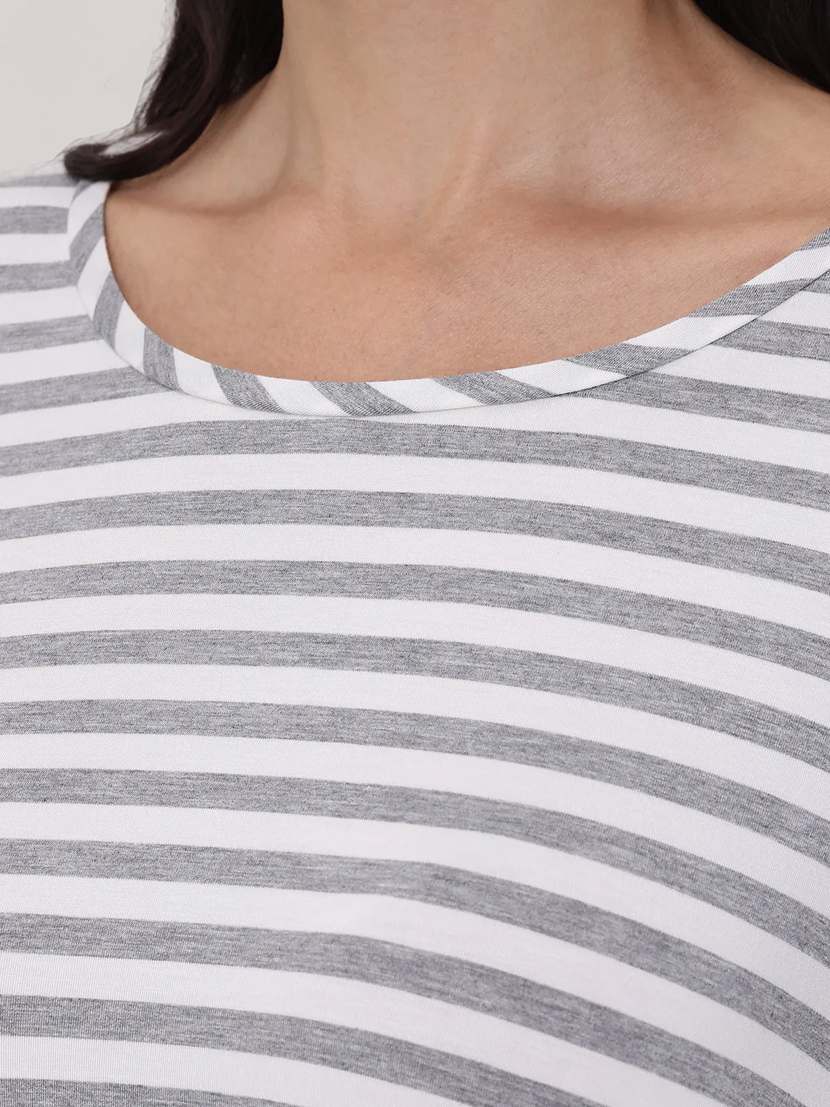 Stripe Twist Hem Crewneck Top sold by 89th & Madison product image thumbnail 4