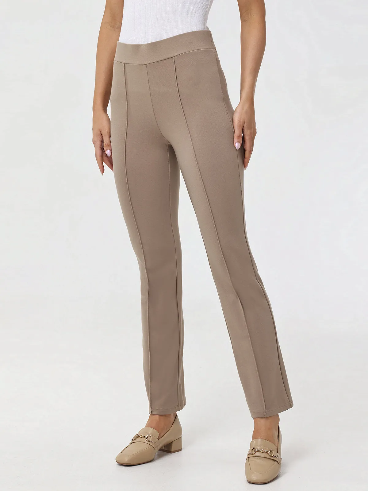 Luxe Ponte Kick Flare Pintuck Pants sold by 89th & Madison product image thumbnail 5