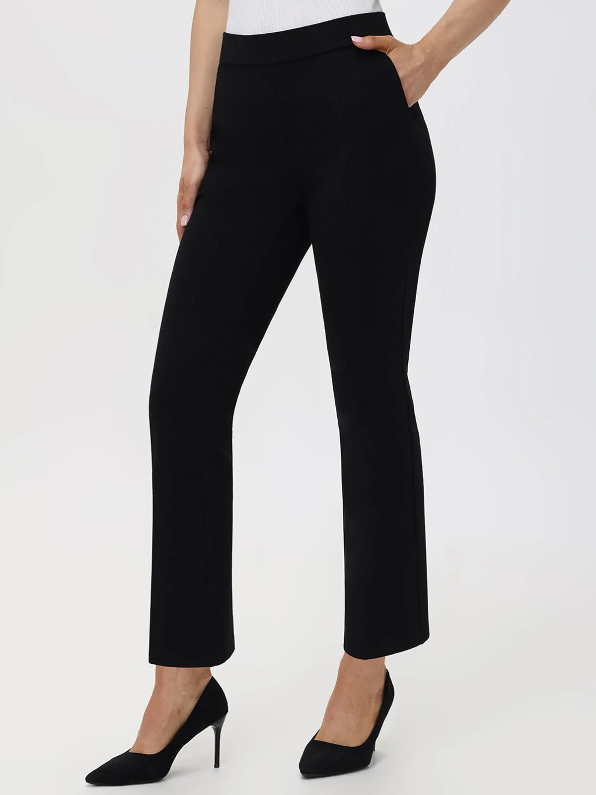 Luxe Ponte Crop Flare Pants sold by 89th & Madison product image thumbnail 4