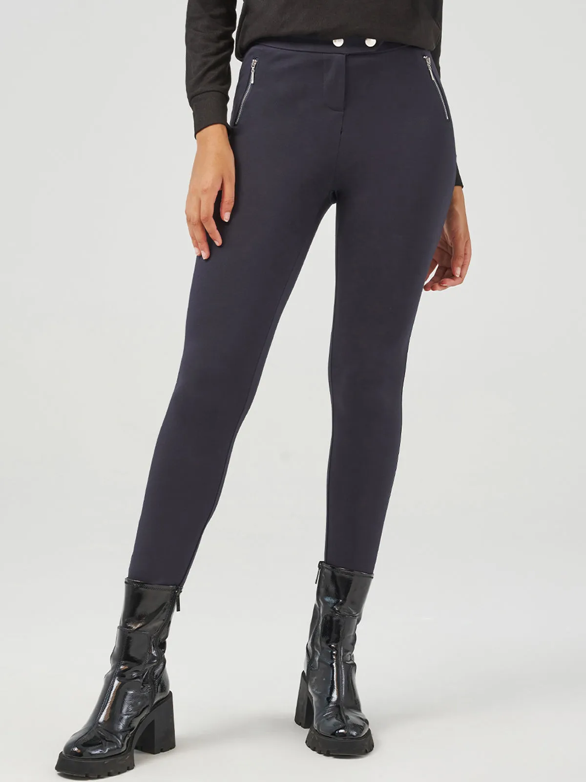 Luxe Ponte Zip Pockets Skinny Pants sold by 89th & Madison product image thumbnail 3