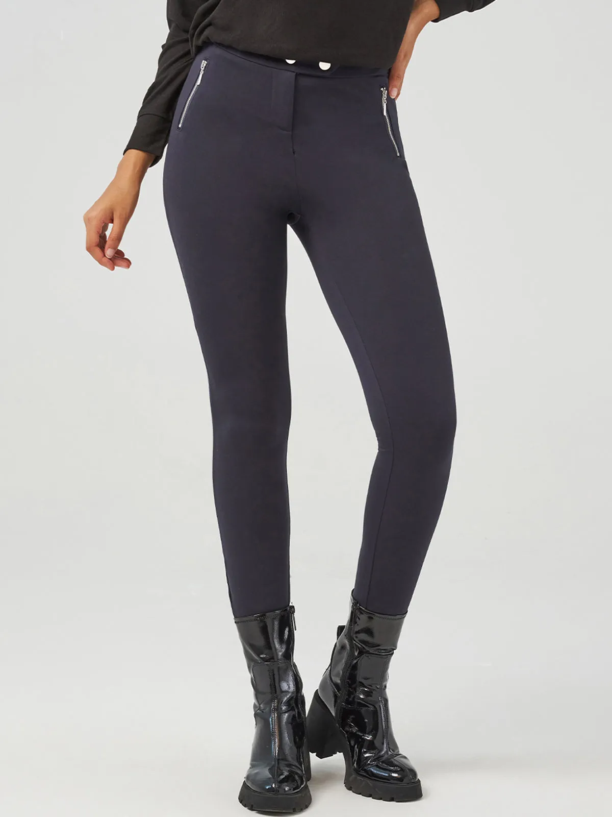 Luxe Ponte Zip Pockets Skinny Pants sold by 89th & Madison