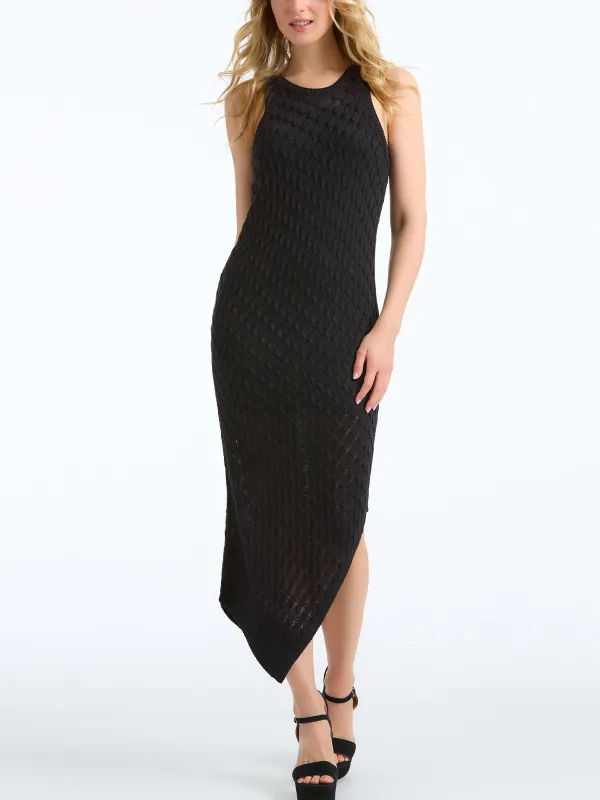 Charlotte: Asymmetrical Cable Dress sold by 89th & Madison
