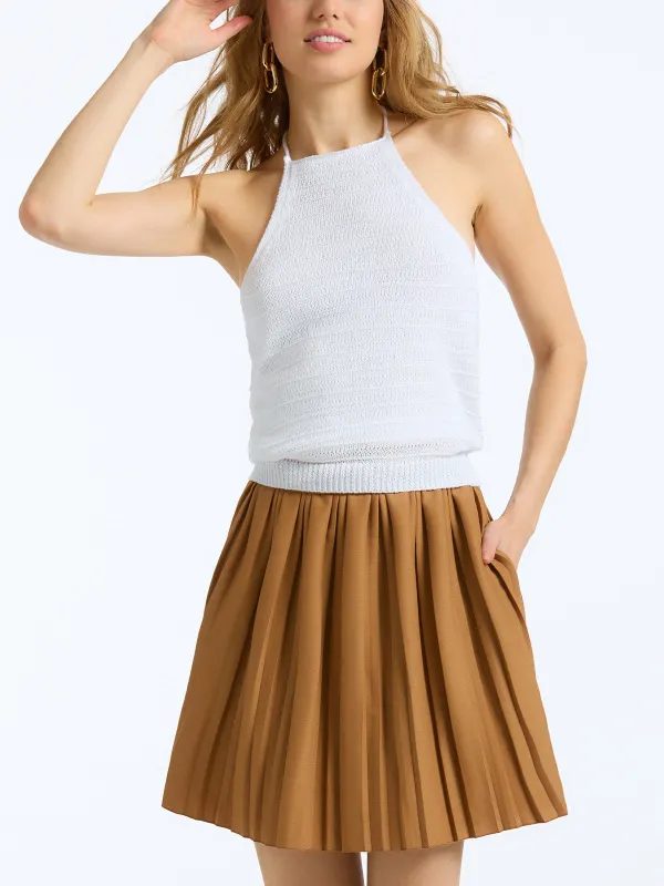 River: Open Stitch Halter Tank sold by 89th & Madison