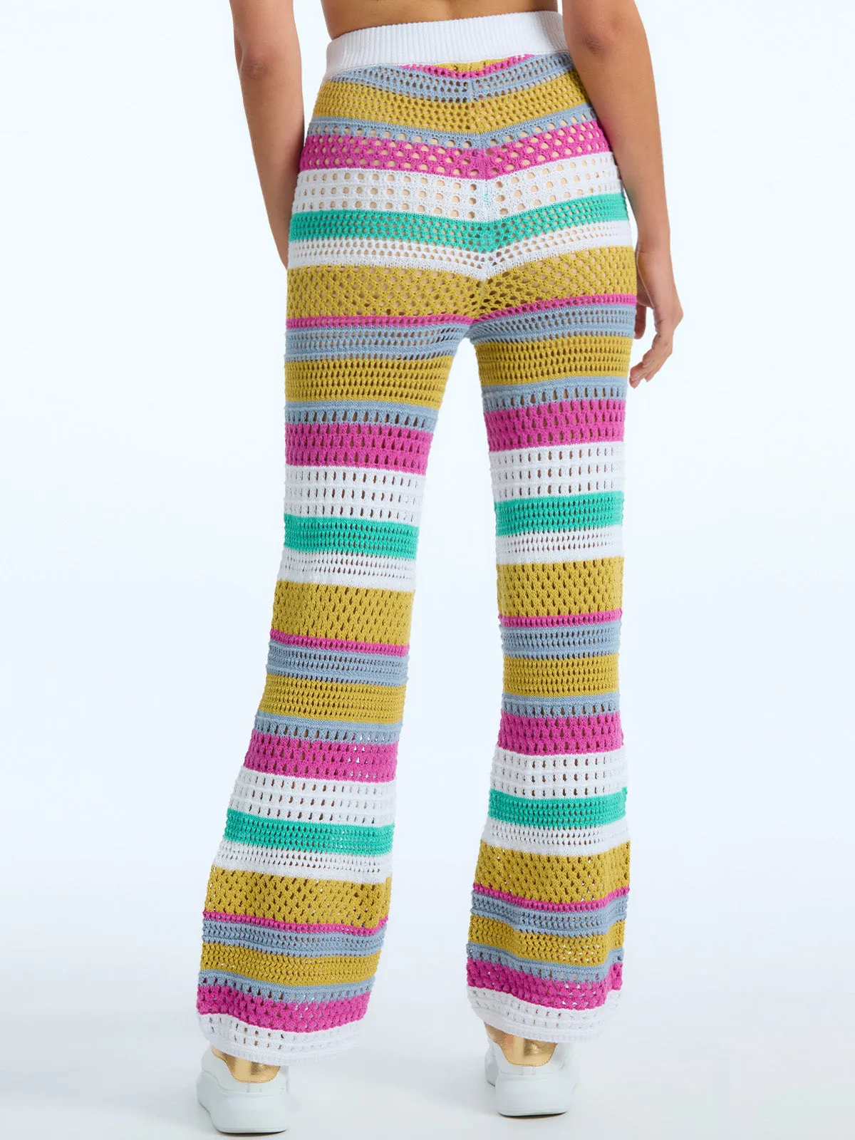 Rose: Stripe Crochet Wide Leg Pant sold by 89th & Madison product image thumbnail 2