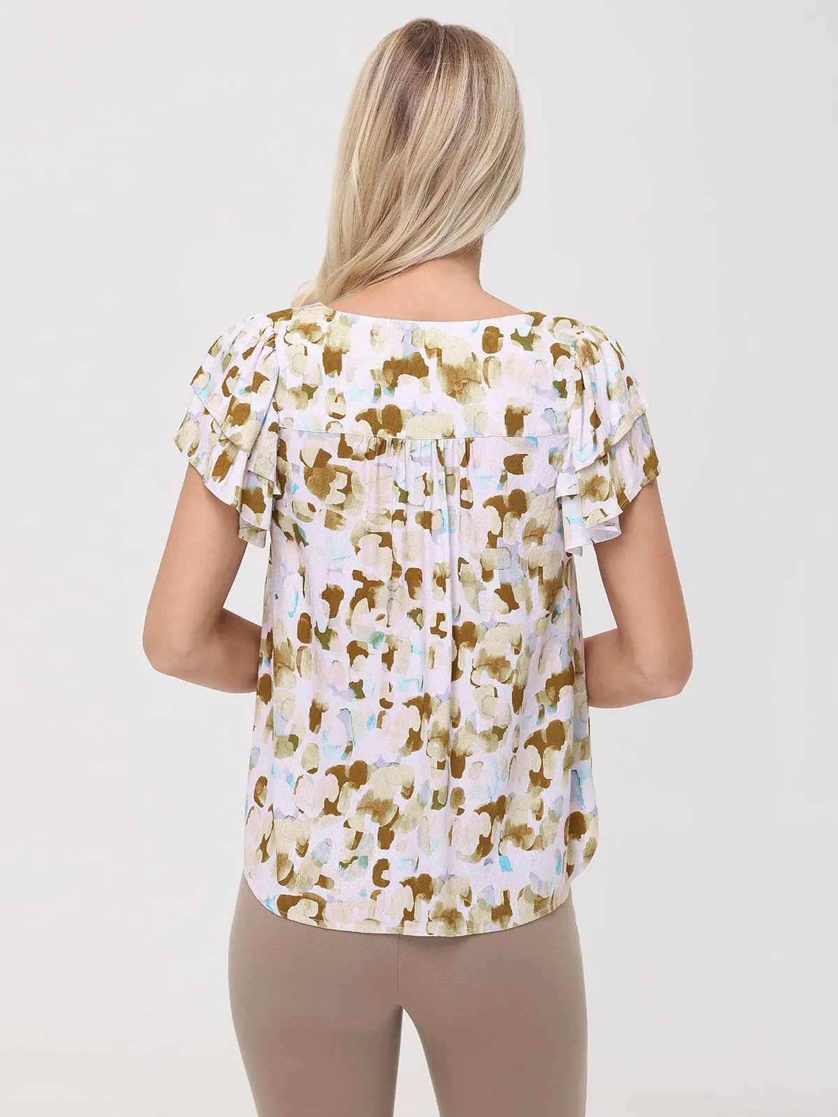Print Flutter Sleeve Top sold by 89th & Madison product image thumbnail 2