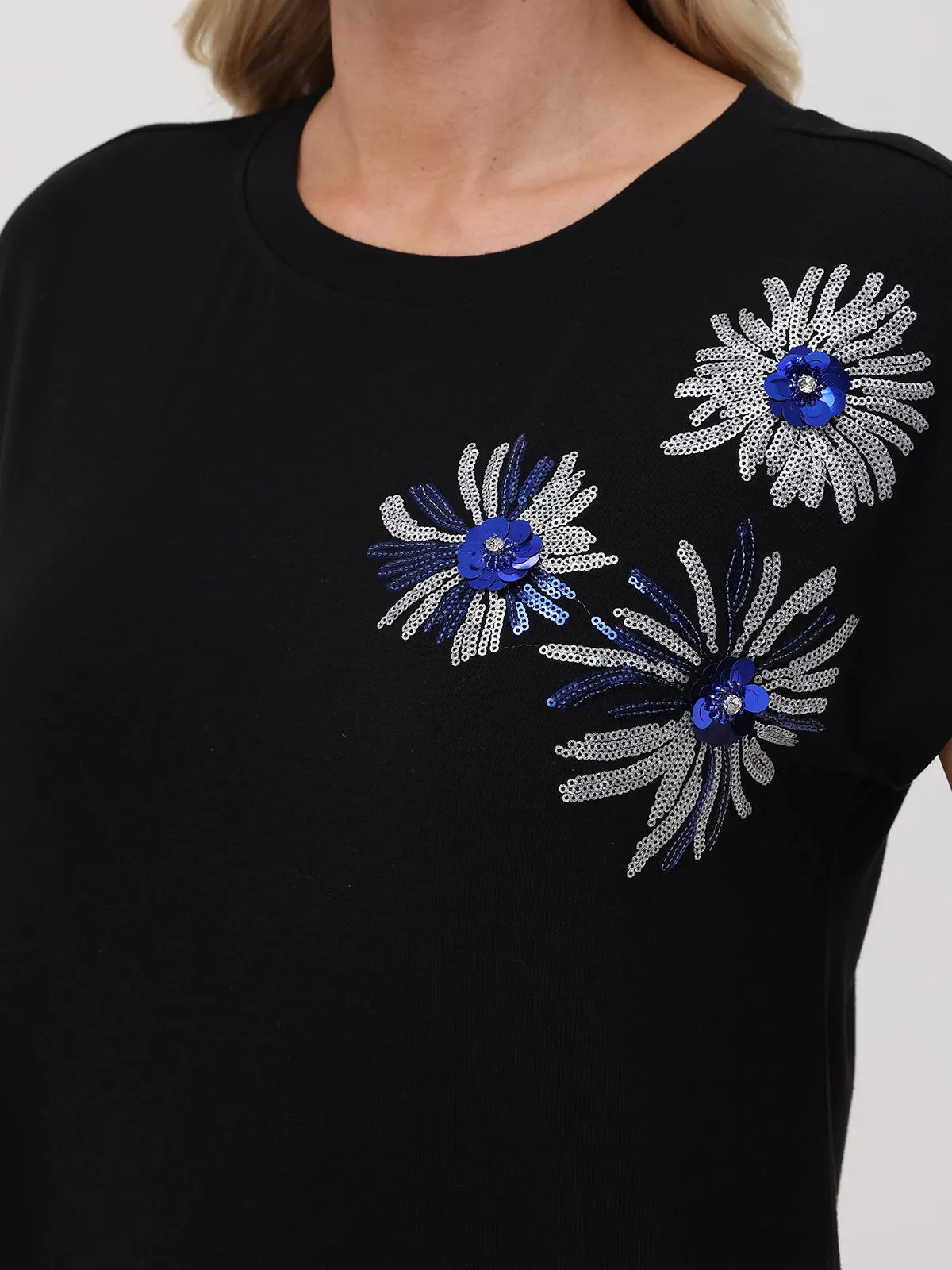 Floral Sequin Dolman Tee sold by 89th & Madison product image thumbnail 4