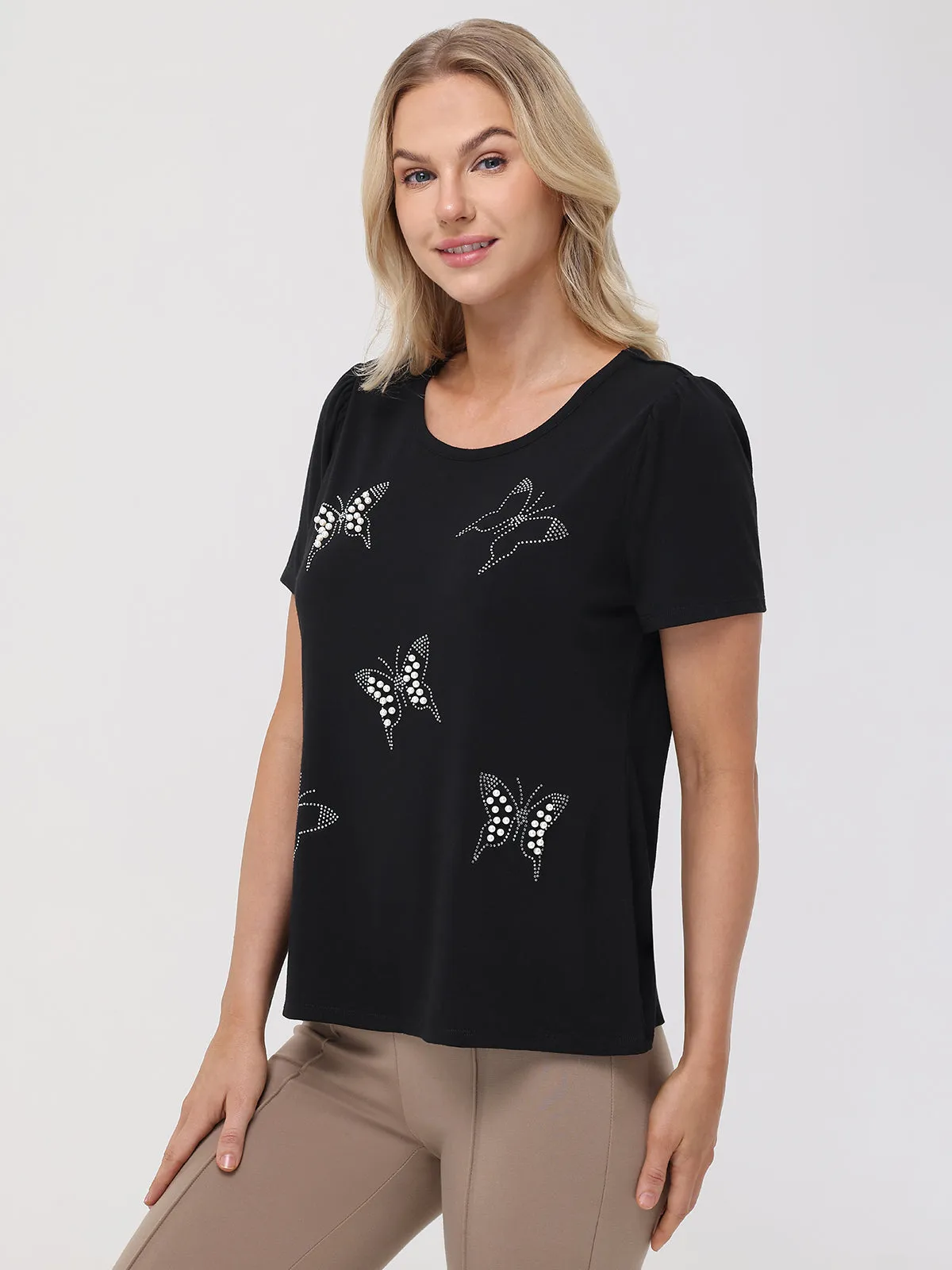 Butterfly Embellished Tee sold by 89th & Madison product image thumbnail 3