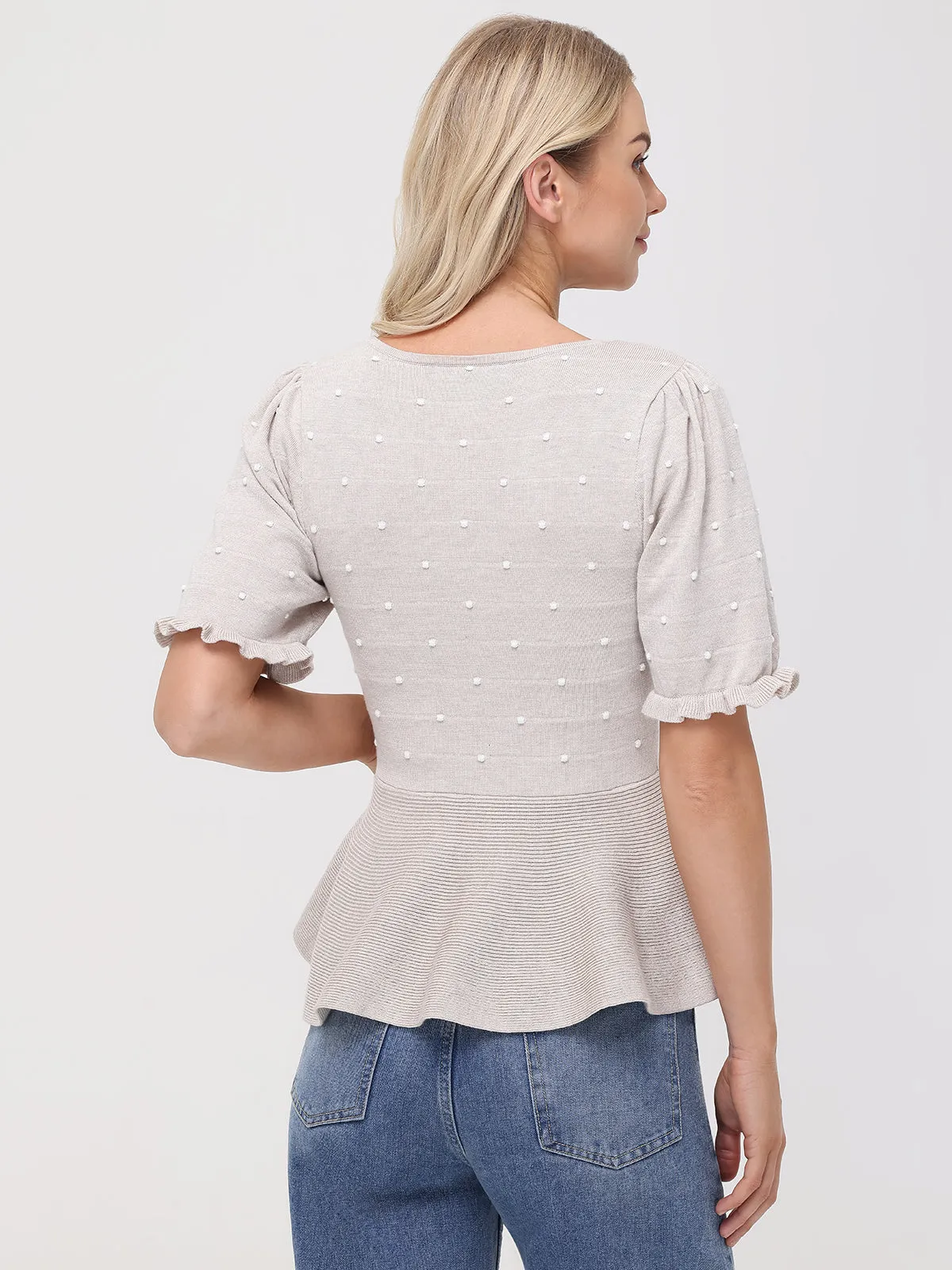 Swiss Dot Peplum Top sold by 89th & Madison product image thumbnail 2
