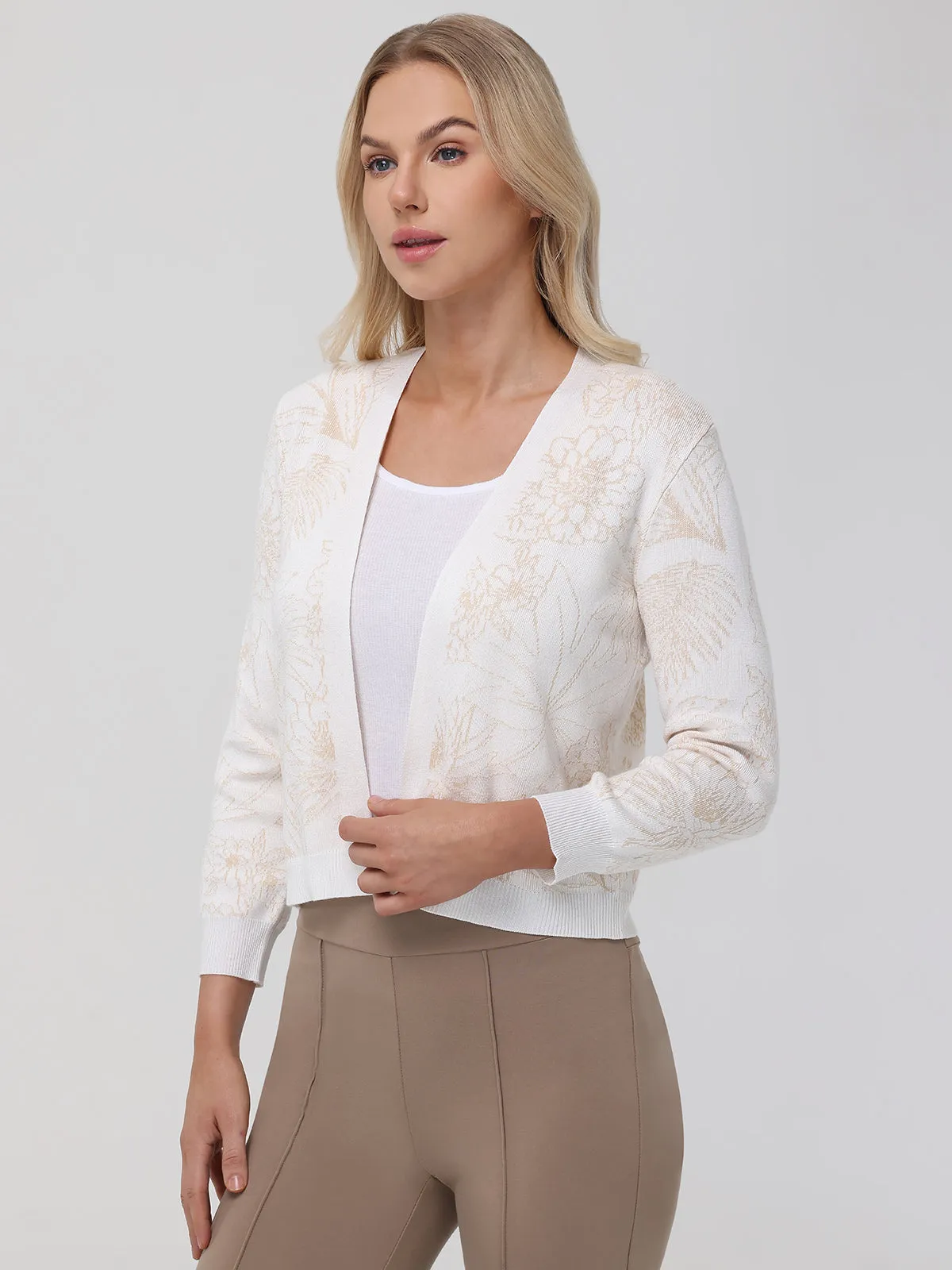 Floral Crop Cardigan sold by 89th & Madison product image thumbnail 3