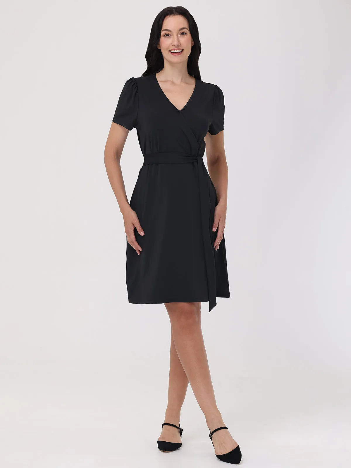 Faux Wrap Dress sold by 89th & Madison