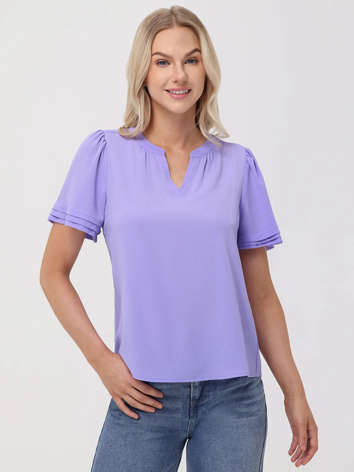 Tiered Sleeve Blouse sold by 89th & Madison