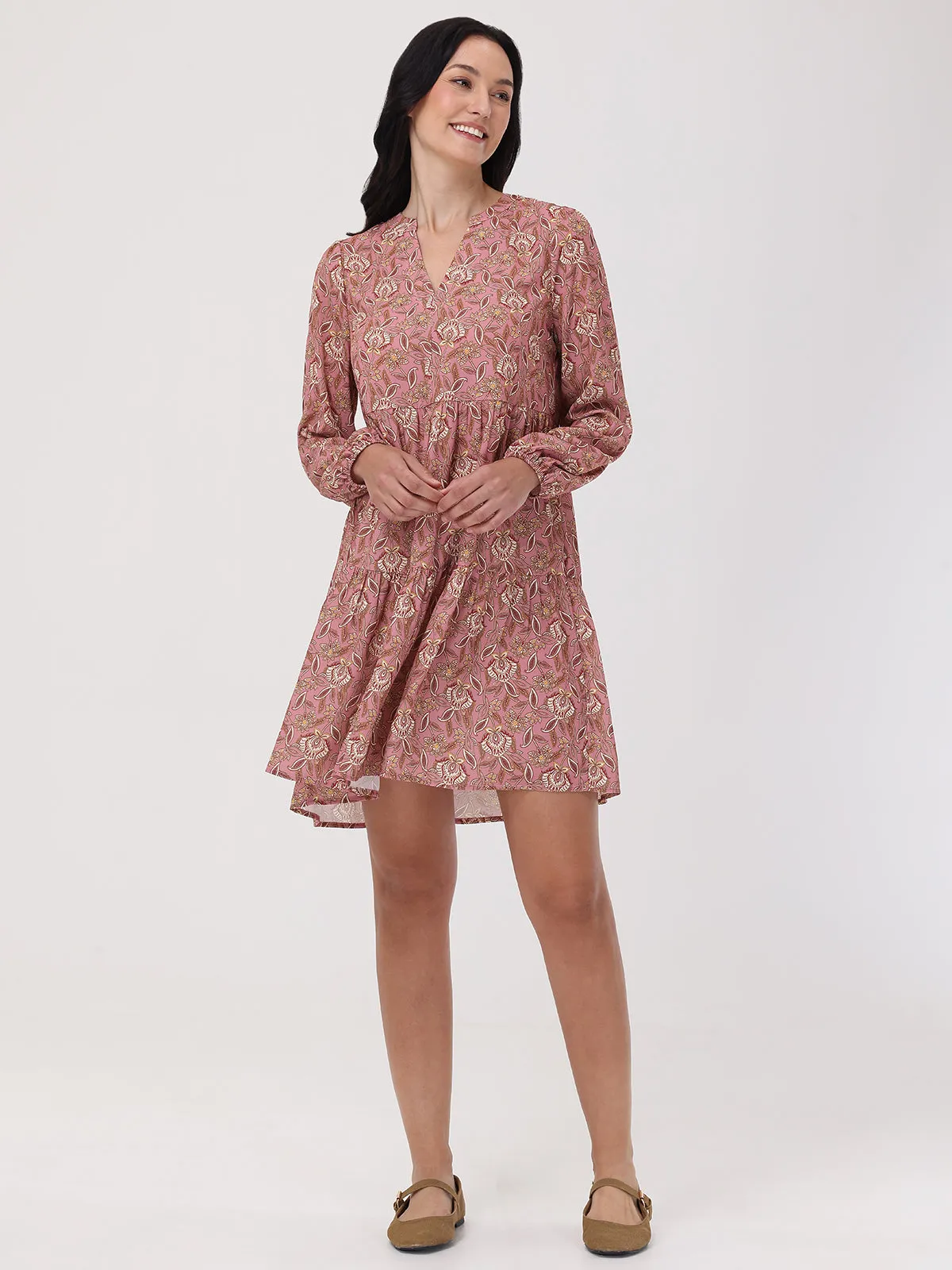 Floral Tiered Mini Dress sold by 89th & Madison product image thumbnail 4