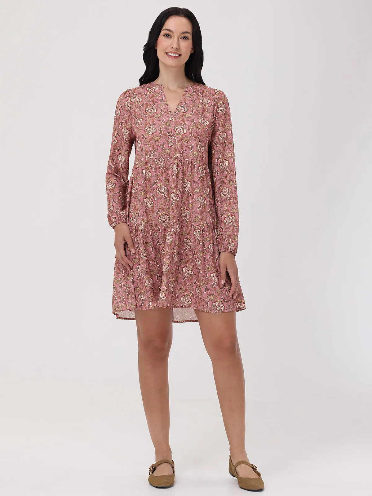 Floral Tiered Mini Dress sold by 89th & Madison