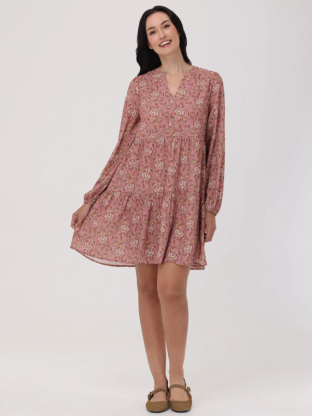 Floral Tiered Mini Dress sold by 89th & Madison product image thumbnail 3